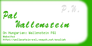 pal wallenstein business card